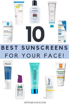 Summer is coming! Are you ready? You know you should be wearing face sunscreen year-round, but especially during the summer. Do you have a favorite? Check out these top ten #sunscreens, designed for your face, and containing skin care ingredients that will actually improve your skin! Win win! With #drugstore picks up to luxury, there's something for everyone. Lather up, friends! #sunscreen #skincarelover #ad #beautyblogger Best Drugstore Sunscreen, Best Facial Sunscreen, Summer Skin Care Tips, Beauty Tips In Hindi, Skin Care Ingredients, Daily Sunscreen