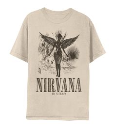 PRICES MAY VARY. Come as you are in Nirvana apparel! Iconic, comfortable styles inspired by the legendary grunge band that defined the '90s and became timeless music legends YEP, IT'S OFFICIAL! Our cool graphic t shirts are officially licensed. These super comfy tees are designed and printed in the USA by American Classics, a leader in high-quality retro, vintage style apparel since 1994 HIGH QUALITY CLOTHES, COMFY & COOL short sleeve, crewneck, t shirt for men, women, unisex. Pairs well with bu 90s Grunge Music, Nirvana In Utero, Nirvana Tee, Nirvana Shirt, In Utero, Grunge Tee, Grunge Shirt, Grunge Band, Grunge Music