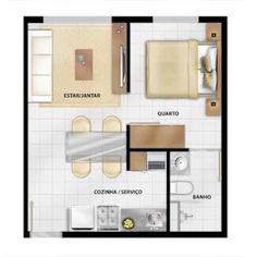 Small Tiny House, Tiny Apartments, Tiny House Floor Plans, Apartment Layout, Apartment Plans, Tiny Apartment