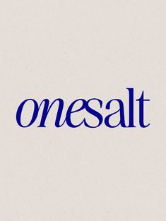 the word onesalt is written in blue on a white background