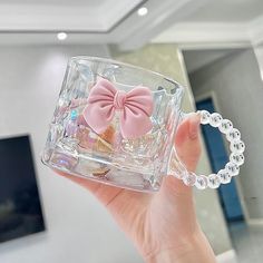 PRICES MAY VARY. Elegant Design: Featuring a delicate pink bow/flower accent, this glass cup exudes feminine charm and sophistication. Versatile Usage: Perfect for sipping tea, coffee, or any hot/cold beverage at home or the office. Crystal Clear Glass: Crafted from high-quality, transparent glass for a premium look and feel. Easy Grip: The cup's wide base provides a stable, non-slip grip for comfortable handling. Thoughtful Gift: An ideal present for loved ones, celebrating special occasions or Tea Coquette, Coquette Vintage, Korean Japanese, Home Office Bedroom, Cute Bedroom Decor, Milk Cup, Pink Girly Things, Christmas Decorations For The Home, Cup Tea