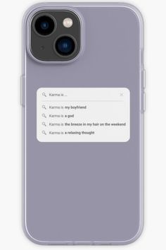 an iphone case with a message on it