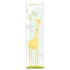 a growth chart with a giraffe on it