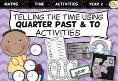 telling the time using quarter past and to activities