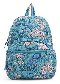 Pretty Backpacks, Vera Bradley Prints, Peacock Garden, Vera Bradley Backpack Campus, Vera Bradley Patterns, Stylish Backpack, Garden Pattern, Beautiful Peacock, Quilted Backpack