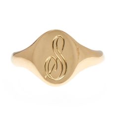 Large Heirloom Signet Ring Signet Rings Women Vintage, Catbird Jewelry, Signet Rings Women, Fall Rings, Zodiac Rings, S Ring, Gold Name Necklace, Zodiac Pendant, Initial Ring