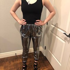 Shiny! Brand New - Never Worn. Elastic Waist Band. Comfy. Nylon Pants, Leather Pants Women, Fashion Nova Pants, Pants Women, Pants Color, Waist Band, Jogger Pants, Fashion Nova, Pant Jumpsuit