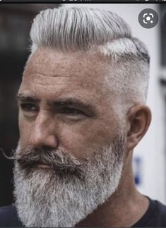 Silver Bearded Men, Grey Beard Styles For Men, Gray Beards Older Man, Grey Hair Men Over 50, Gray Beard Styles, Good Looking Bald Men, Medium Beard Styles For Men, Mens Undercut Hairstyle, Beard Styles For Older Men