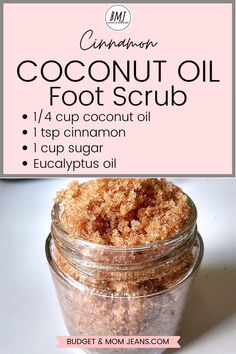 Cinnamon Coconut Oil Foot Scrub #lipsremedies Joululahjat Diy, Scrub Coconut