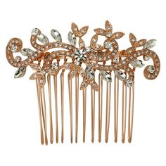 Faship Gorgeous Clear Rhinestone Crystal Floral Hair Comb Floral Hair Comb, Floral Hair Combs, Floral Hair, Clear Rhinestones, Hair Accessories For Women, Hair Comb, Crystal Rhinestone, Comb, Womens Hairstyles