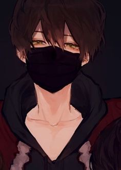 an anime character wearing a black mask