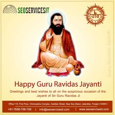 an advertisement for guru ravidas javanti