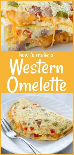 how to make a western omelette with cheese and other toppings on it