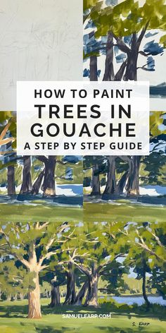 how to paint trees in gouache step by step guide