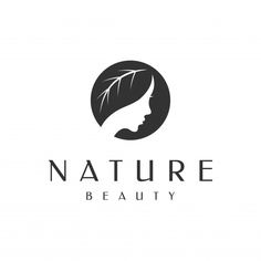 the logo for nature beauty, which is designed to look like a woman's face