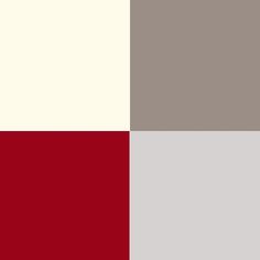 the color scheme is red, white, and grey with two different shades on each side