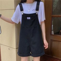 Wide Leg Summer Denim Jumpsuit – Nada Outfit Land Female Overalls, Jean Jumpsuit, Korean Summer, Hi Fashion, Purple Jeans, Woman Personality, Summer Denim, Summer Vintage, Denim Romper