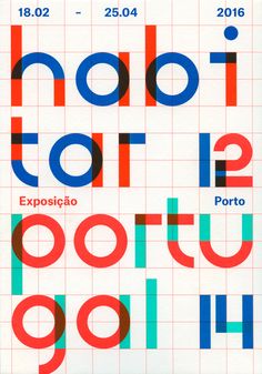 a poster with the words expo portugal in different colors and font, on a white background