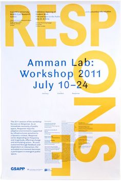 a poster with yellow and blue letters on it that says, resp workshop 2013