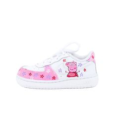 AIR PEPPA 1 - Youcust Sneakers Painting, Custom Kids Clothes, Custom Kids, Custom Sneakers, Peppa Pig, Papua New Guinea, Guinea Bissau, Mozambique, Nike Air Force