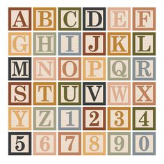 the alphabet is made up of different types of letters, numbers and puncturizers