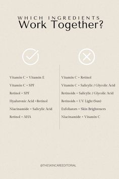 Skincare Ingredient Cheat Sheet: Which Ingredients Work Together? Esthetician Inspiration, Skincare Facts, Beauty Skin Quotes, Forehead Acne, Skin Facts, Skin Care Business, Skin Aesthetics, Aesthetic Clinic