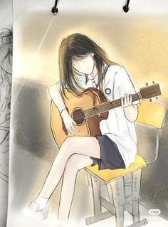 Dream School Drawing, My Dream School Drawing, Lily Pictures, Seni Korea, Aesthetic Profile Picture Cartoon Soft, Guitar Drawing, Cute Sketches, Cute Couple Drawings, Easy Drawings Sketches