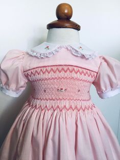 Princess Charlotte Dresses, Hand Smocked Dress, Smocked Baby Dresses, Girls Smocked Dresses, Embroidered Roses, Hand Smock, Smocked Dress, Rose Dress, Dresses Kids Girl