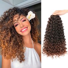 PRICES MAY VARY. 🌹 Hair Style: 10 Inch GoGo Curl Crochet Hair for Black Women, Curly Braiding Hair, Curly Crochet Hair, Water Wave Crochet Hair, Ocean Wave Crochet Hair, Deep Wave Crochet Hair, Curly Hair Extensions. 🌹 Products Material: Our Water Wave Crochet Hair Are Made of Kanekalon Synthetic Fiber, It Looks and Feels Like Human Hair, Super Soft, Shedding Free. 🌹 Package: 8 Packs with One Crochet Needle and Some Rings, Enough For A Full Head, Very Easy To Install and Maintain. Hair Length Wavy Crochet Hair, Water Wave Crochet Hair, Deep Wave Crochet Hair, Curly Braiding Hair, Curly Crochet Hair, Ocean Wave Crochet Hair, Water Wave Crochet, Wave Crochet, Beach Curls