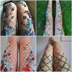 Embroidered Fairy, Diy Kostüm, Legging Outfits, فستان سهرة, Fishnet Stockings, Fairy Costume