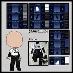 an image of a paper doll with clothes and accessories on it's chest, as well as instructions for how to make the costume