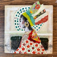 Mixed Media collage Mixed Media Art Dolls, Self Portrait Collage Ideas, Collage Embroidery, Mixed Media Portraits, Collage Creative, Kate Morgan, Where Women Create, Mixed Media Textile Art, Mixed Media Portrait