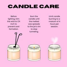 the instructions for how to use candles