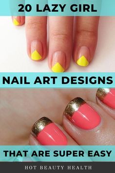 Simple Diy Nail Art Designs, Easy Diy Manicure Designs, Diy Nail Color Ideas, Nail Art Designs Easy Simple Cute, Nail Art Simple Diy, Painting Your Own Nails Ideas, Gel Nails Diy Designs, Mail Designs For Short Nails Easy, Diy Nail Ideas At Home