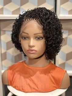 Braided micro twist wig with curly tips made on a full lace wig. Black women’s | eBay Loc Wig, Silver Wig, Hair Caps, Latest Hair Braids, Braids With Shaved Sides, Micro Twists, Goddess Braids Hairstyles