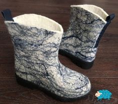 Excited to share the latest addition to my #etsy shop: Felted boots - Winter boots - Boots women - Valenki - Felt boots - gift for her - gift for mom - felted boots for woman https://etsy.me/2PyCN5U #clothing #shoes #women #white #blue #feltedboots #snowboots #bootswom Felted Shoes, Flower Slippers, Felt Kids, Boots For Woman, Cat Slippers, Felt Boots, Felt Shoes, Winter Shoes For Women, Felted Slippers