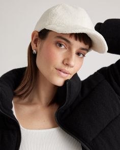 A baseball cap, but make it luxe. Elevate your cold weather wardrobe with our Sherpa Baseball Cap—a fresh take on a timeless classic. This hat will take your look to new levels of comfy-cozy and features a more eco-friendly fabric made of recycled materials. Blue Quince, Dark Taupe, Eco Friendly Fabric, Soft Hands, Fall 2022, Comfy Cozy, Dusty Blue, Quince, Dusty Pink