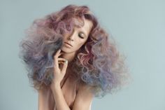 particularly excellent faded pastels. really interesting to see pastels as a coloured hair trend - my friends & I all had weird-coloured hair around 2000 but it was always bright, not muted like this. Dusty Hair Color, Danish Photography, Hair Ethereal, Cloud Hair, Cotton Candy Hair, Hair Color Unique, Bright Hair Colors