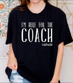 Coach Wife Life Crewneck T-Shirt We LOVE this tee! The perfect addition to your outfit! Parfait, Graphic Tees, Coaching, Coaches Wife Shirt, Coaches Wife, Wife Life, Cricut Ideas, Gender Neutral, Adult Outfits