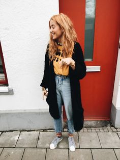 Nanda Schwarz Gilet Long, Winter Mode, Indie Outfits, Outfit Goals, Mode Inspiration, Audrey Hepburn, Marilyn Monroe, Look Fashion, Passion For Fashion