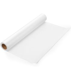 a roll of white paper sitting on top of a table