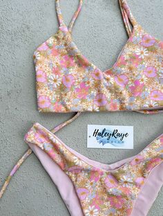 May: dainty pink, blue, and white florals Reversible to Light Pink Pictured: The Bali Top Swimsuit Basket, Bathing Suits Teen, Cute Swimming Suits, Italy Wardrobe, Vaca Outfits, Blue And White Florals, Reversible Swimsuit, Cute Tankini, Bathing Suit Tops