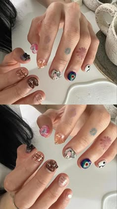 Beabadoobee Nails, Piercings 2023, Nwjns Aesthetic, Korean Jelly Nails, Yves Fashion, Soft Eye Makeup