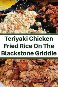 fried rice on the blackstone griddle with text overlay