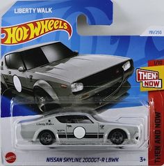 a hot wheels nissan skyline 2000t - rlwk die cast car in the package