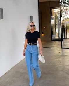 40s Mode, Comfy Spring Outfits, Elegantes Outfit Damen, Denim On Denim, Outfit Chic, Outfit Jeans, Casual Work Outfits, Mode Inspo