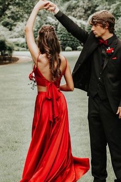 SP1052,Two Piece Red Front-split Long Prom Evening Dress · SofieProm · Online Store Powered by Storenvy Prom Pictures Couples, Red Prom Dress Long, Prom Picture Poses, Prom Picture, Prom Photoshoot, Pictures Couples, Prom Couples, Prom Photography, Prom Pics