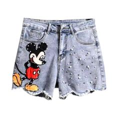 Elevate your summer style with our 2023 Summer Collection of Cartoon Embroidery Pearl Jean Shorts. a stunning boho-inspired piece! These high-waisted shorts make a statement with their straight. embroidered design and zipper & button closure. perfect for channeling effortless grace and timeless sophistication.Distinctive Features: Boho-inspired Design: A unique blend of vintage allure and today's spirited fashion pulse. these shorts will make you look and feel like a fashionista. High-waisted: F Trendy High-waisted Embroidered Bottoms, Embroidered Denim Blue Jean Shorts, Trendy Embroidered Blue Shorts, Embroidered Cutoff Shorts For Summer, Casual Embroidered Cutoff Shorts, Trendy Embroidered Summer Bottoms, Casual Embroidered Shorts For Summer, Embroidered Short Denim Jeans, Casual Embroidered Jean Shorts For Summer