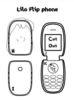 a cell phone with the words cut out and an image of a child's face