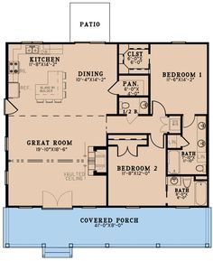 the floor plan for a two story house with an attached bathroom and living room area